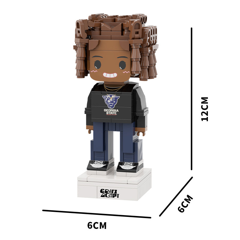 Square face Male Custom Brick Figure Toy Building Blocks