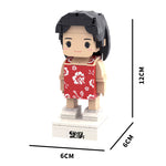 Load image into Gallery viewer, Square face Female Custom Brick Figure Toy Building Blocks
