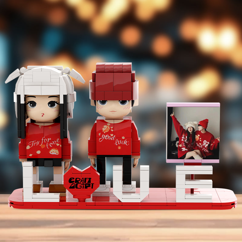 Couple Love Custom Brick Figure Toy Building Blocks Capable Of Interconnection