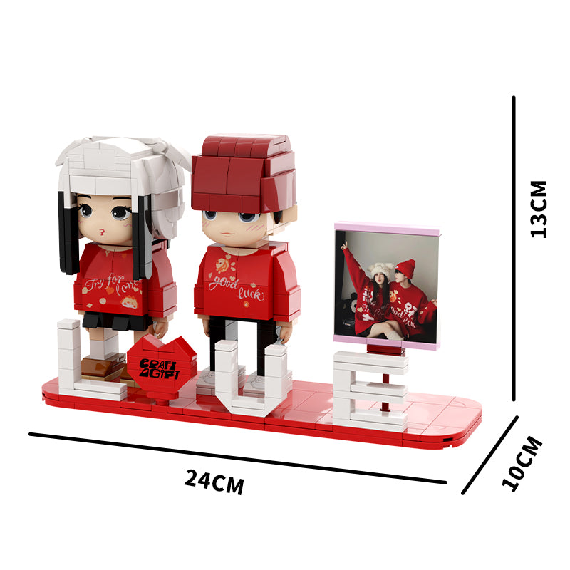 Couple Love Custom Brick Figure Toy Building Blocks Capable Of Interconnection