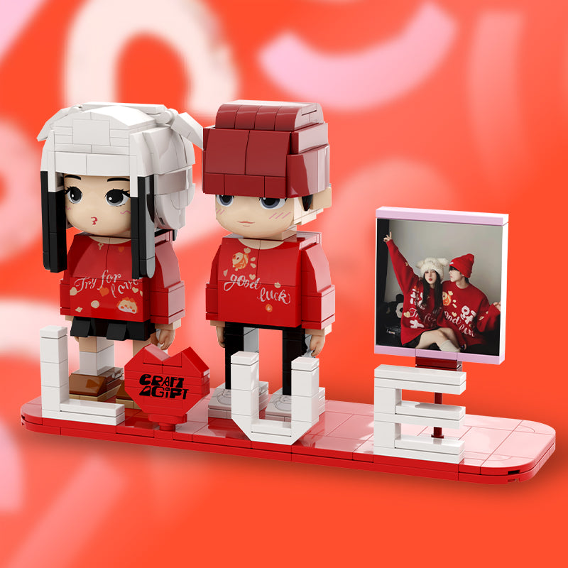 Couple Love Custom Brick Figure Toy Building Blocks Capable Of Interconnection