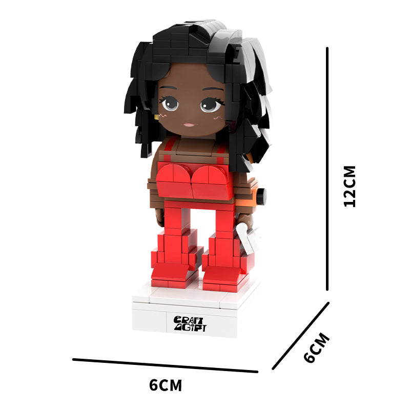 Female Custom Brick Figure Toy Building Blocks